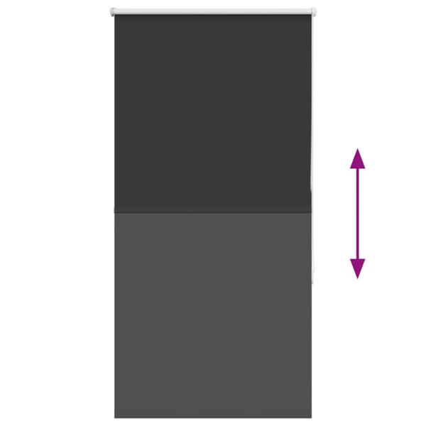 Verdunkelungsrollo Schwarz 75x175 cm Stoffbreite 70,7 cm