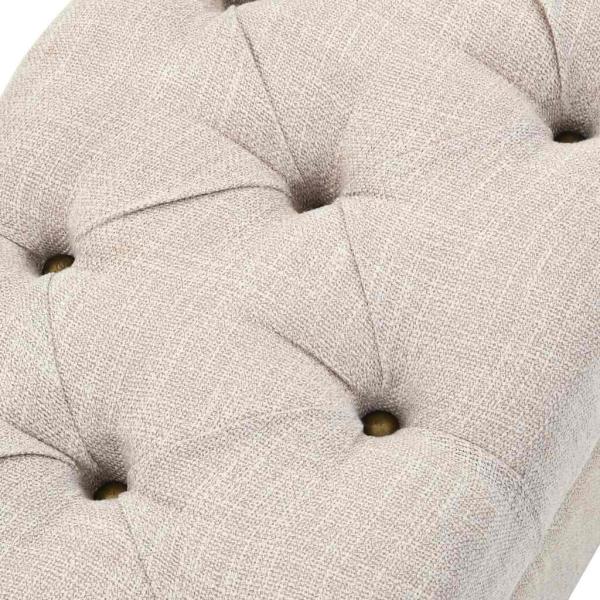 Aufbewahrungsbank Massivholz und Stahl 111 x 34 x 37 cm