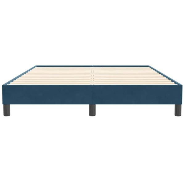 Boxspringbett ohne Matratze Dunkelblau 140x210 cm Samt