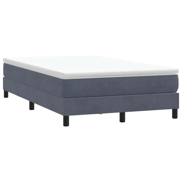 ARDEBO.de - Boxspringbett ohne Matratze Dunkelgrau 120x210 cm Samt