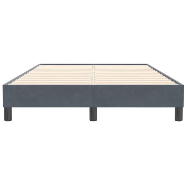 Boxspringbett ohne Matratze Dunkelgrau 120x210 cm Samt