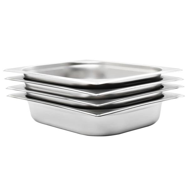 ARDEBO.de - Gastronormbehälter 4 Stk. GN 1/2 65 mm Edelstahl