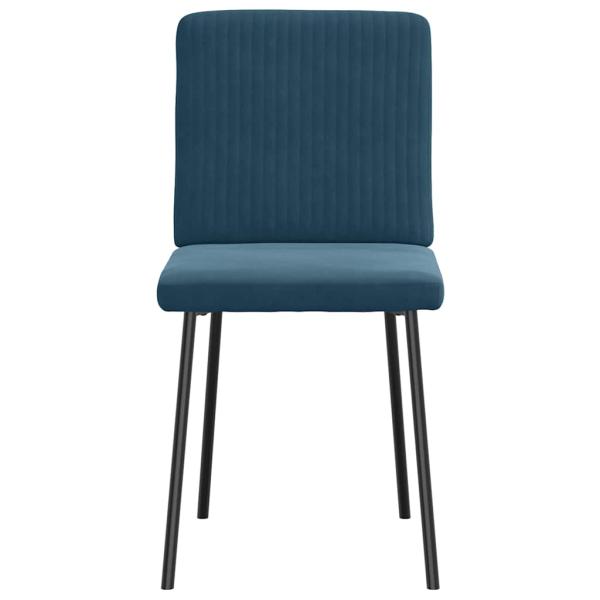 Esszimmerstühle 4 Stk. Blau Samt