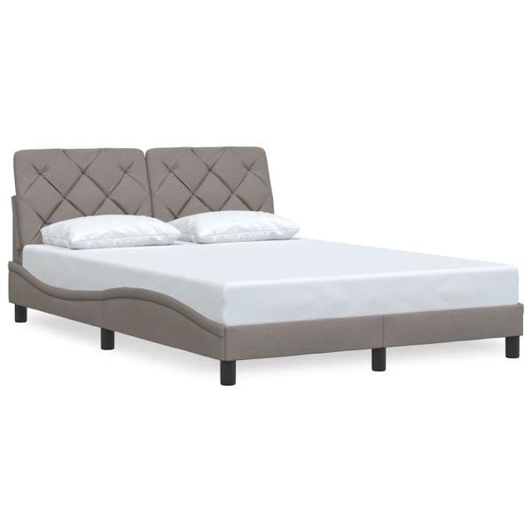 Bettgestell ohne Matratze Taupe 120x200 cm Stoff