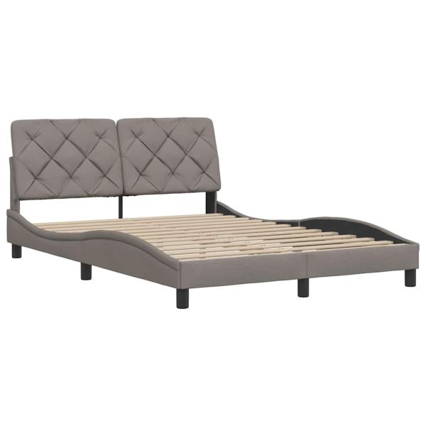 Bettgestell ohne Matratze Taupe 140x190 cm Stoff