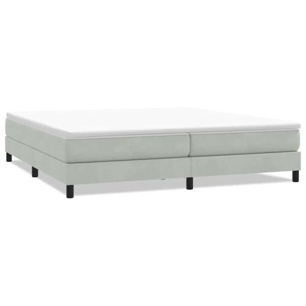 Boxspringbett ohne Matratze Hellgrau 200x210 cm Samt