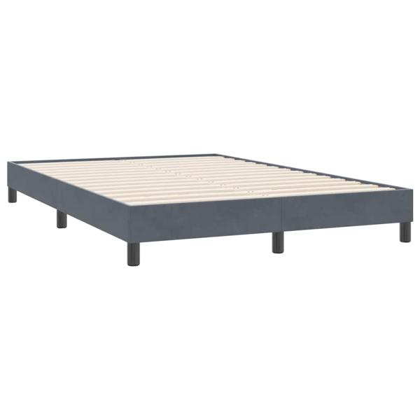Boxspringbett ohne Matratze Dunkelgrau 140x220 cm Samt