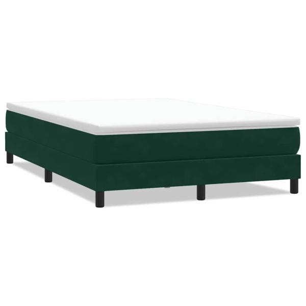 Boxspringbett ohne Matratze Dunkelgrün 140x220 cm Samt