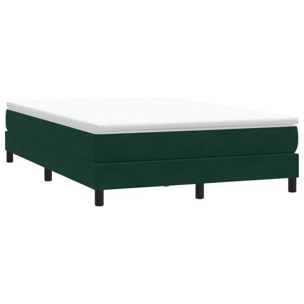 Boxspringbett ohne Matratze Dunkelgrün 140x220 cm Samt