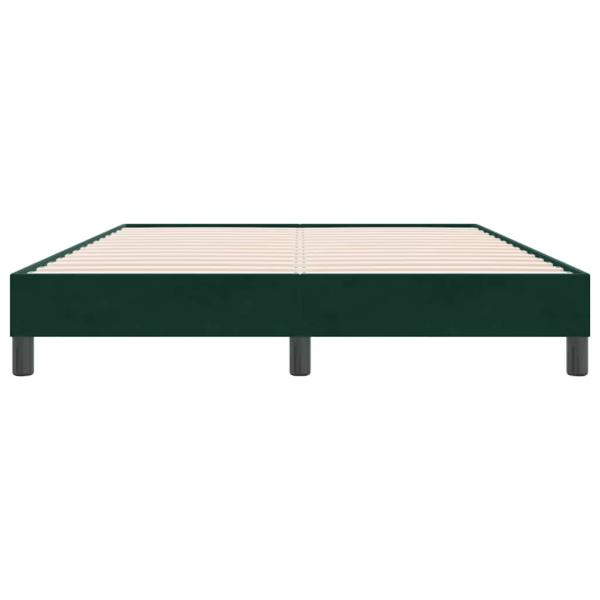 Boxspringbett ohne Matratze Dunkelgrün 140x220 cm Samt
