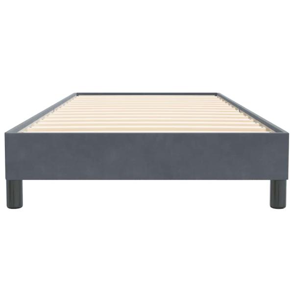 Boxspringbett ohne Matratze Dunkelgrau 100x220 cm Samt
