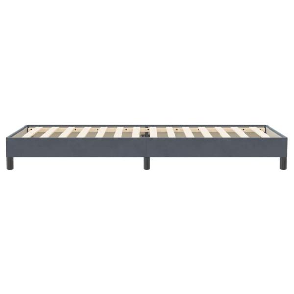 Boxspringbett ohne Matratze Dunkelgrau 100x220 cm Samt