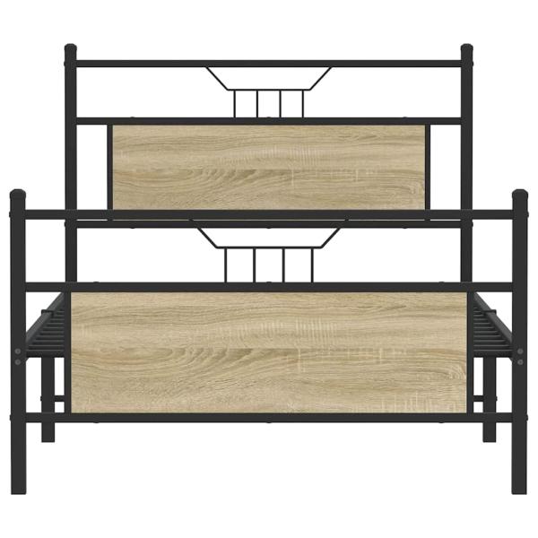 Bettgestell ohne Matratze Sonoma-Eiche 100x190 cm Holzwerkstoff