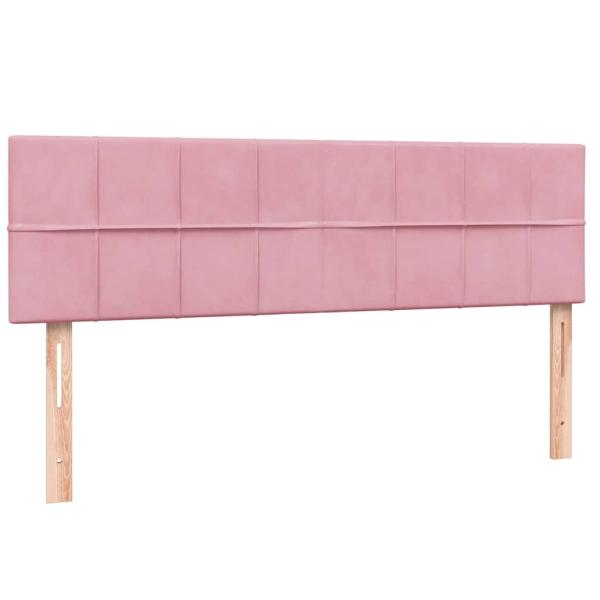 Boxspringbett mit Matratze Rosa 160x210 cm Samt