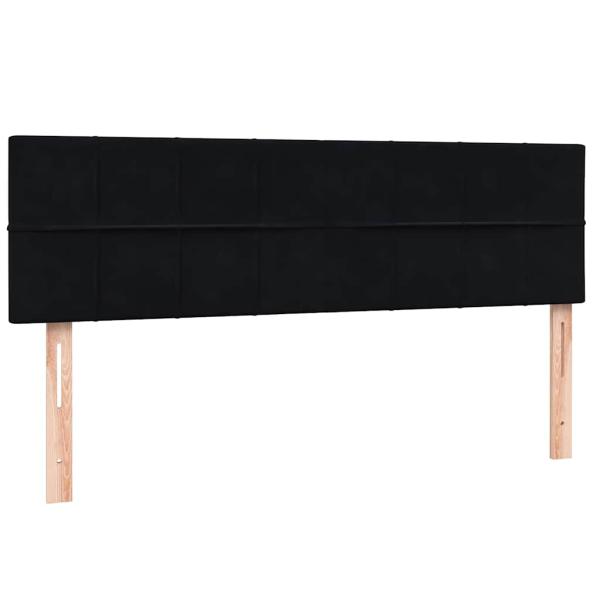 Boxspringbett mit Matratze Schwarz 160x210 cm Samt