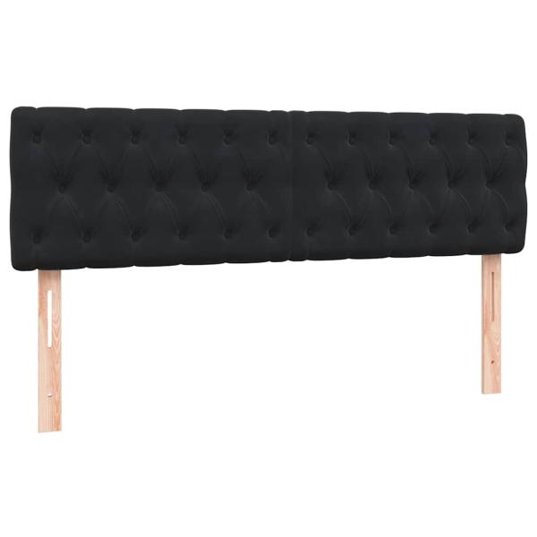 Boxspringbett mit Matratze Schwarz 160x210 cm Samt