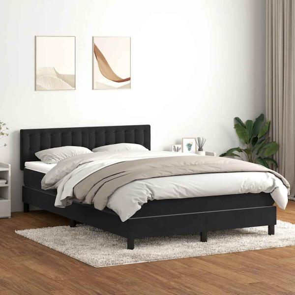 ARDEBO.de - Boxspringbett mit Matratze Schwarz 160x210 cm Samt