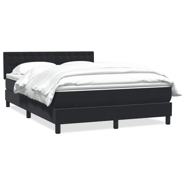 Boxspringbett mit Matratze Schwarz 160x210 cm Samt