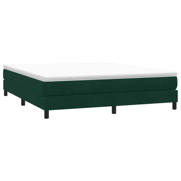 Boxspringbett ohne Matratze Dunkelgrün 180x220 cm Samt