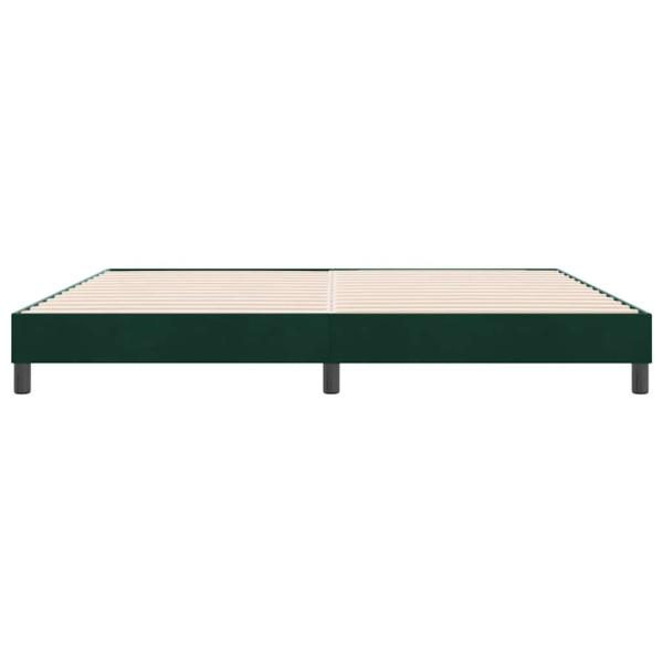 Boxspringbett ohne Matratze Dunkelgrün 180x220 cm Samt