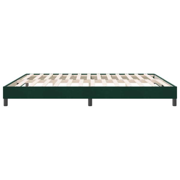 Boxspringbett ohne Matratze Dunkelgrün 180x220 cm Samt