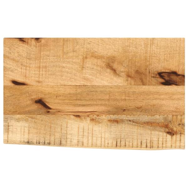 ARDEBO.de - Tischplatte 60x30x2,5 cm Baumkante Massivholz Raues Mangoholz
