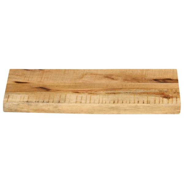 Tischplatte 60x30x2,5 cm Baumkante Massivholz Raues Mangoholz