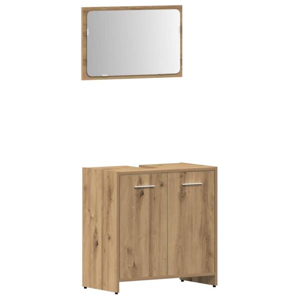 4-tlg. Badmöbel-Set Artisan-Eiche Holzwerkstoff