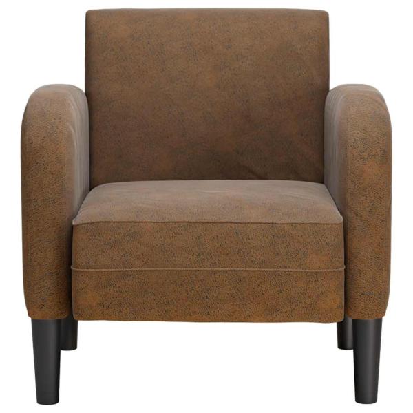 Sessel mit Armlehnen Braun 54 cm Kunstleder