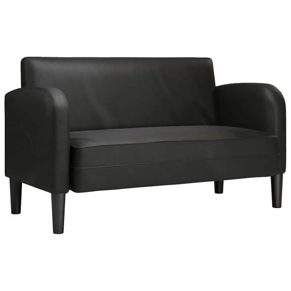 Zweisitzer-Sofa Schwarz 110 cm Kunstleder