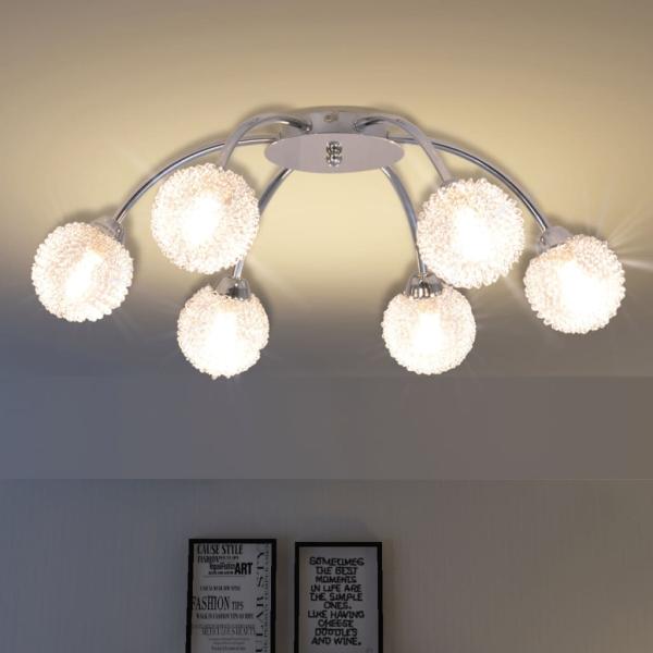 ARDEBO.de - Deckenleuchte mit 6 LED-Glühlampen G9 240 W