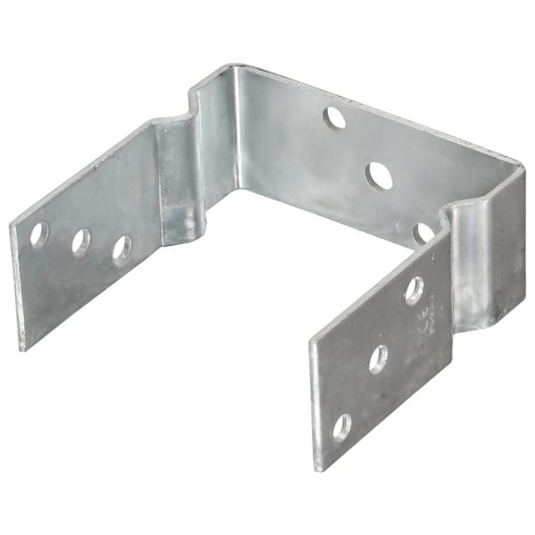 Pfostenträger 12 Stk. Silbern 14×6×15 cm Verzinkter Stahl