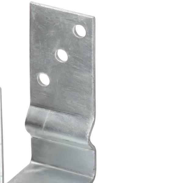 Pfostenträger 12 Stk. Silbern 14×6×15 cm Verzinkter Stahl