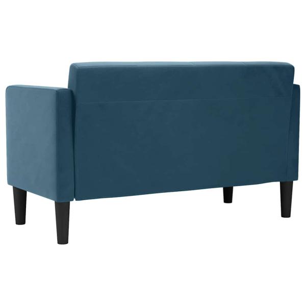 Zweisitzer-Sofa Blau 111 cm Samt