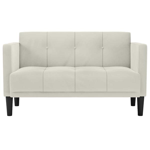 Zweisitzer-Sofa Creme 111 cm Samt