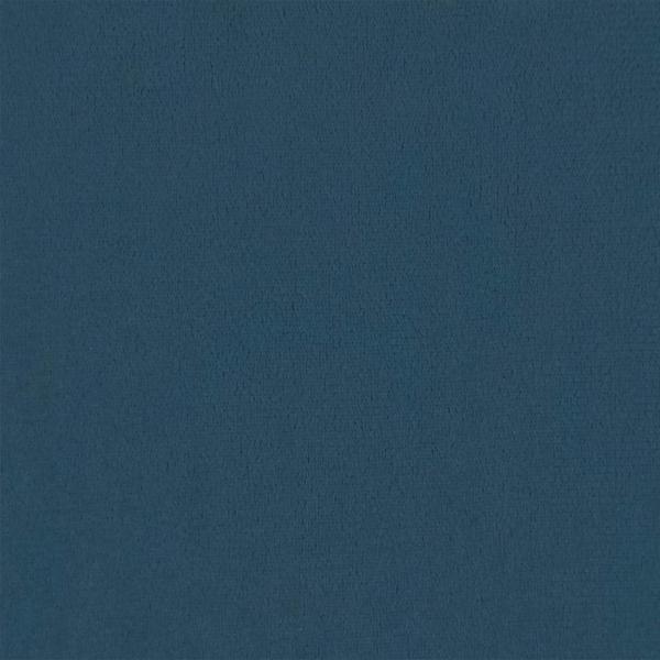 Hocker mit Holzbeinen Blau Samt