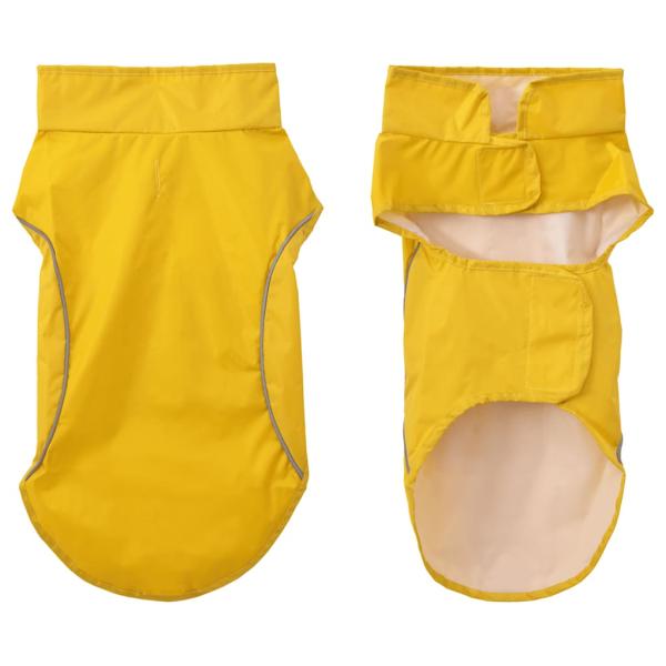 Hunde Regenmantel mit Reflexstreifen Polyester Gelb XXS