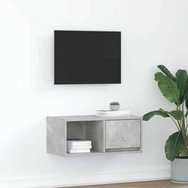 ARDEBO.de - TV-Schrank Betongrau 60x31x25,5 cm Holzwerkstoff