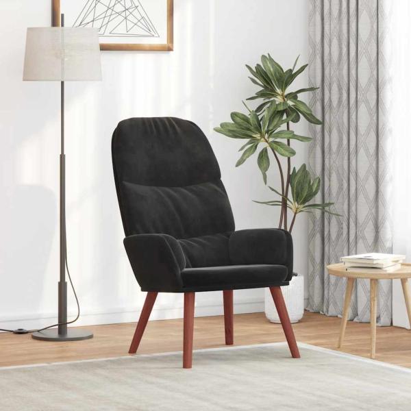 ARDEBO.de - Relaxsessel Schwarz Samt