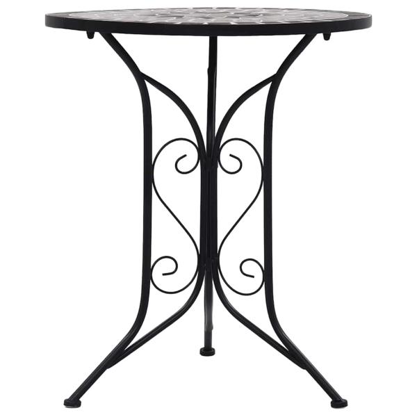 Mosaik-Bistrotisch Grau 60 cm Keramik