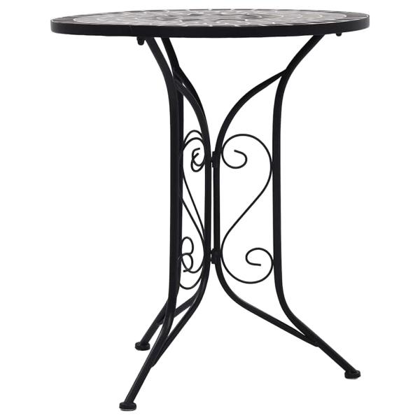 Mosaik-Bistrotisch Grau 60 cm Keramik