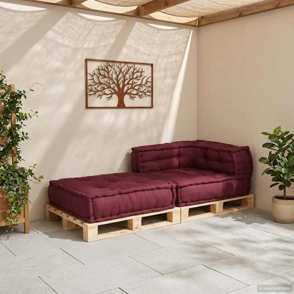 Modulares Sofaelement Kastanienbraun 70x70x54 cm Stoff