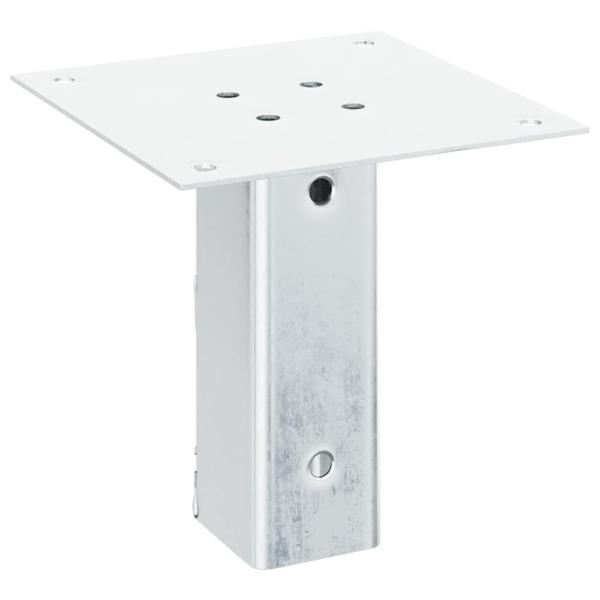 Pfostenträger Quadratisch 12 Stk. Silber 46x46mm Stahl Verzinkt