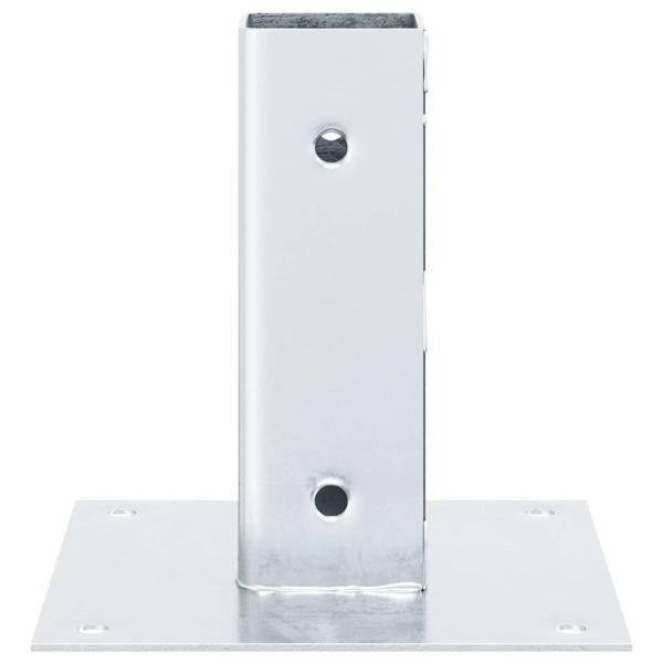 Pfostenträger Quadratisch 12 Stk. Silber 46x46mm Stahl Verzinkt