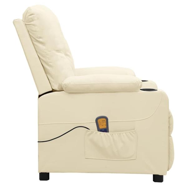 Massagesessel Creme Kunstleder