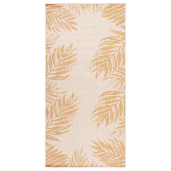 ARDEBO.de - Outdoor-Teppich Flachgewebe 100x200 cm Blattmuster