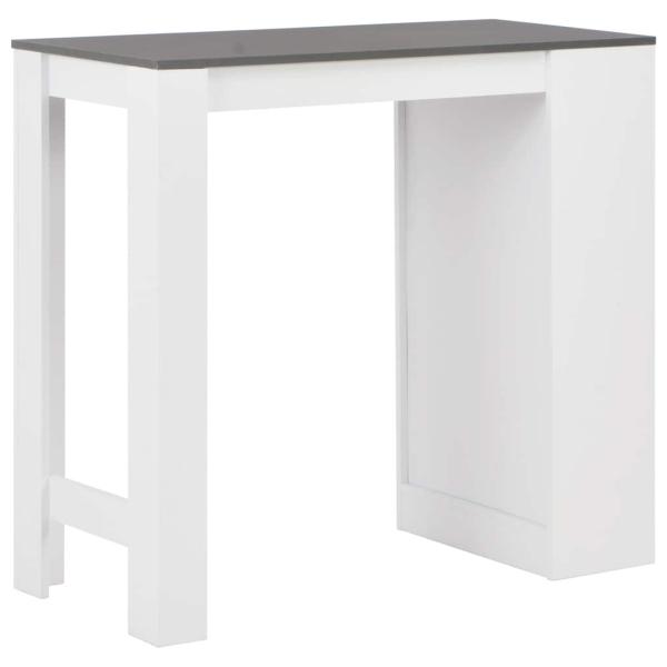 Bartisch mit Regal Wei? 110x50x103 cm