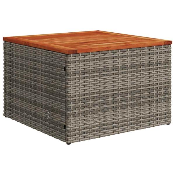 5-teiliges Gartensofa-Set mit Kissen, grau, Polyrattan