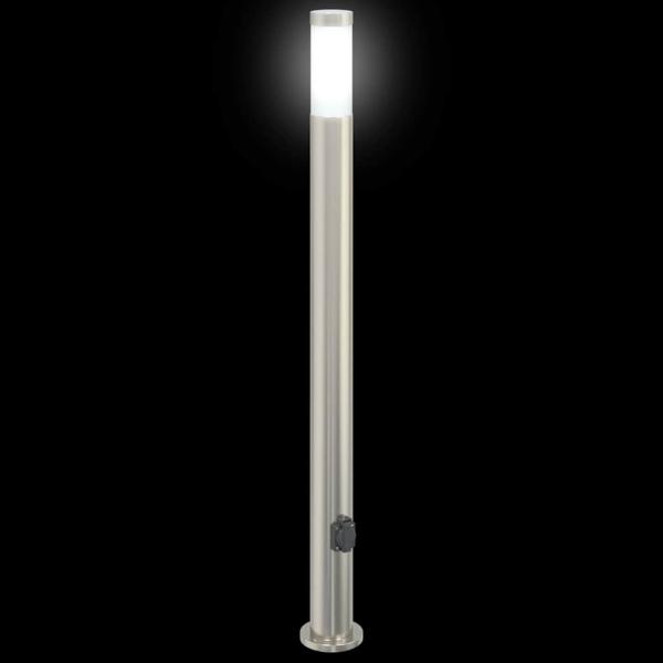 Pollerleuchten mit Auslass 3er 110 cm Edelstahl IP44