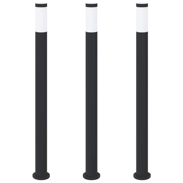 Pollerleuchten 3er 110 cm Edelstahl IP44